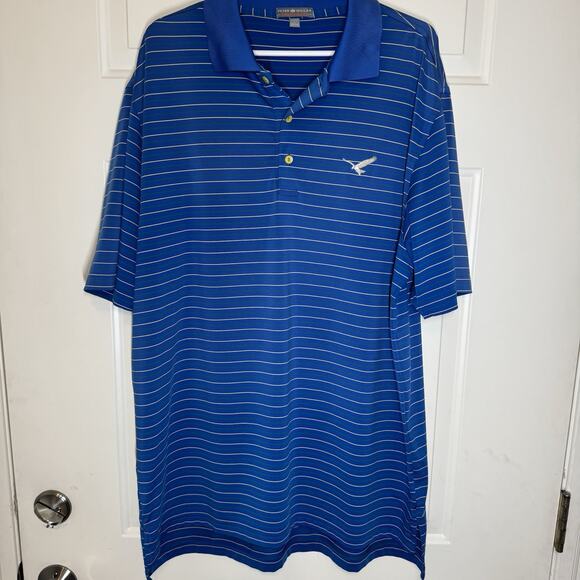 Peter Millar Other - Peter Millar Men's Summer Comfort Golf Polo Shirt Large Blue Stripe Performance